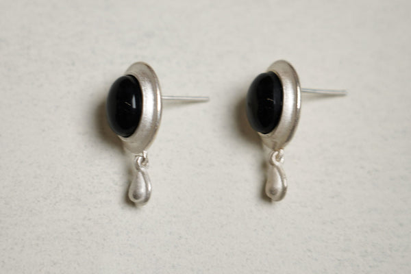OLIO E ACETO Pure silver black sturgeon planet pendant earrings OA08E14 POEA7